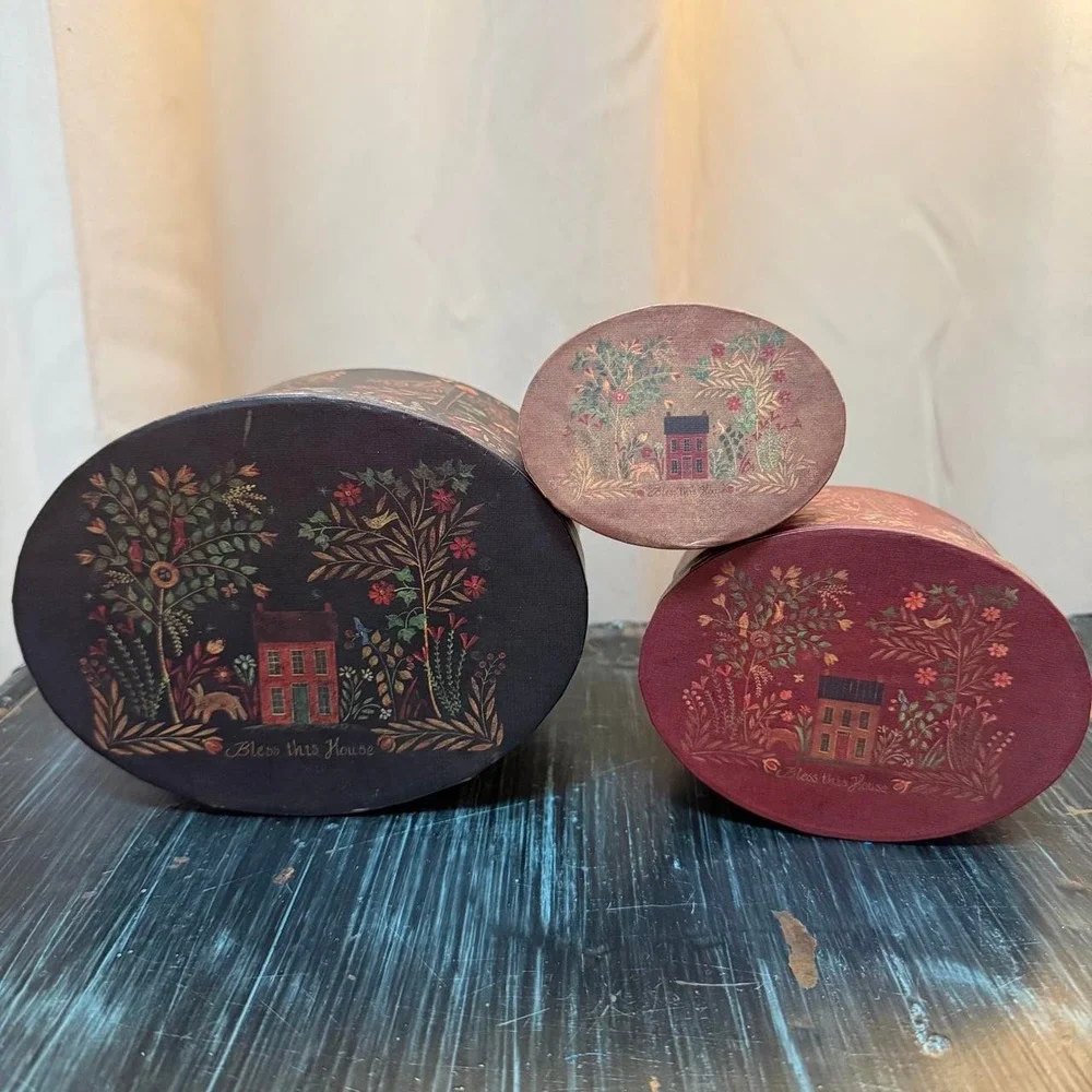 Bob's Boxes Primitives 3 oval nesting 